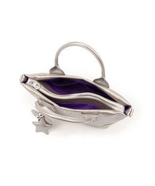 ANNA SUI ルミナス 2WAYハンドバッグ（大） シルバー