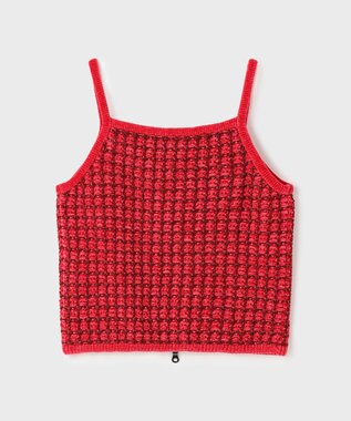 GRACE CONTINENTAL ツイードニットキャミ レッド