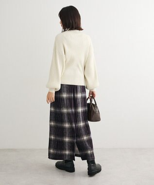 Green Parks ・ｓｗｉｎｇ　ｂｙ　ボトルネックラメニット Ivory