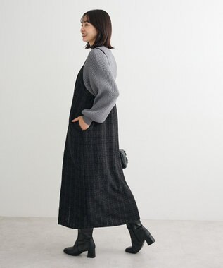 Green Parks ・ｓｗｉｎｇ　ｂｙ　ボトルネックラメニット Gray