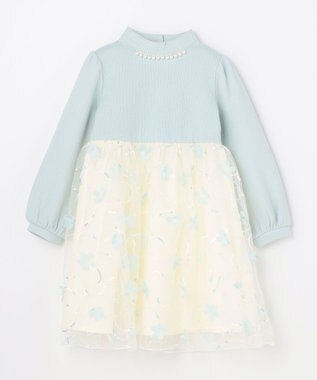 ANY KIDS フラワーチュール ドッキングワンピース ミント