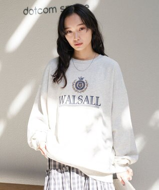 WEGO 刺繍BIGスウェット 杢グレー