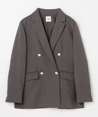 ANY L ウーリッシュＷブレストジャケット チャコール