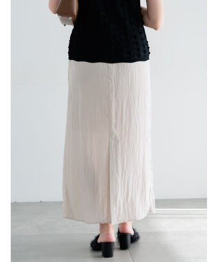 Te chichi フロントタックサテンスカート ベージュ