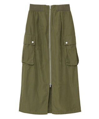 Green Parks ・ＳＵＧＡＲ　ＳＰＯＯＮ　ミリタリーＩラインスカート Khaki