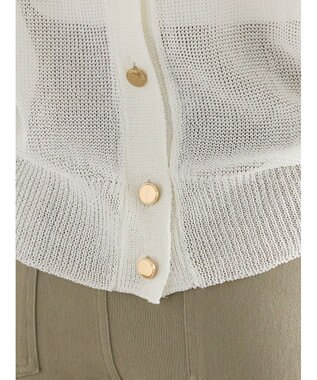 Te chichi 【WEB限定カラーあり】ペーパータッチヤーン2wayメッシュニット オフホワイト