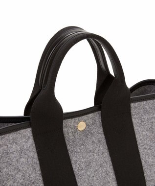 TOPKAPI 【Breath TOPKAPI】イタリアンフェルト ショルダー付 ミニ トートバッグ S チャコールグレー