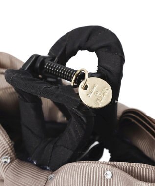 Maison de FLEUR ビジューグログランリボンバンスクリップ Brown