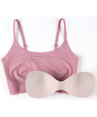 WACOAL 【GOCOCi ゴコチ】 ノンワイヤー ハーフトップ 伸びのよい素材を使用 ムレにくく快適 フラット仕上げ ホックなし ブラトップ レディース CGG220 /ワコール ストロベリー