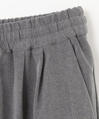 ANY 【洗濯機可能/ストレッチ/ウエストゴム】ウールライク2タックストレートパンツ グレー