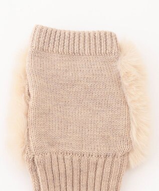 TOCCA KNIT FUR HANDWARMER 手袋 ベージュ系