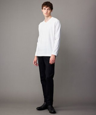 JOSEPH ABBOUD 【キングサイズ・2WAYストレッチ/洗える/JAPANファブリック/きれいめ】ストレッチ コンパクトジャージー パンツ ブラック系