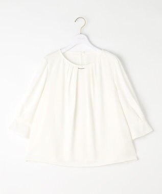 ANY SIS S 【洗える】ラッフルフレアジョーゼット ブラウス オフ