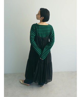 Green Parks armonia.ティアードシアーキャミワンピース Black