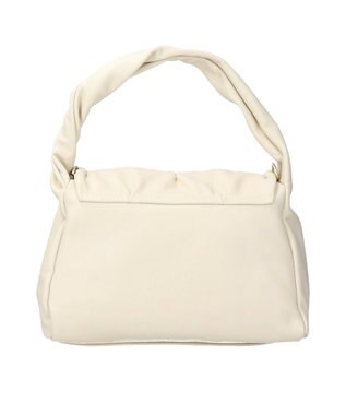 INTER-CHAUSSURES 【ANDREA CARDONE ITALI】ツイストハンドルギャザーフラップバッグ ライトベージュ