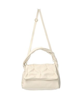 INTER-CHAUSSURES 【ANDREA CARDONE ITALI】ツイストハンドルギャザーフラップバッグ ライトベージュ