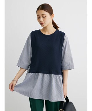 Green Parks テレコドッキングチュニック２ Dark Navy