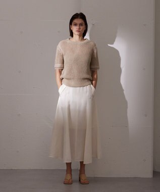 BEIGE， OLIVIER / 半袖ニット Flax