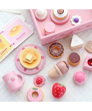 Mother garden 【ギフト巾着セット商品】 1.5歳からの木のおもちゃ ファースト スウィートカフェリボン ギフト巾着付きファーストスウィートカフェリボン