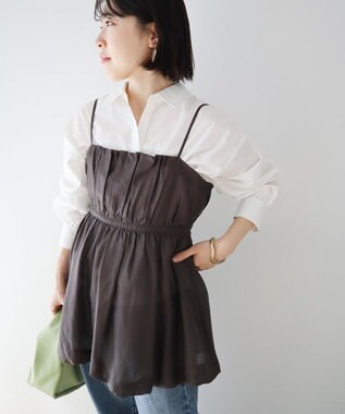 Green Parks バルーンキャミビスチェ Charcoal Gray