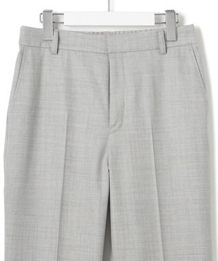 23区 クリアウールサキソニー テーパードパンツ ライトグレー系