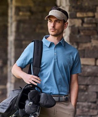 ZERO HALLIBURTON 【吸水速乾・UVケア】 着心地ポロシャツ ZHG-M5S7a 82952 ライトブルー