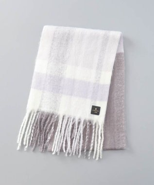 AURORA 【 LANVIN en Bleu （ランバン オン ブルー）】モコモコカラーブロックマフラー(WASH)