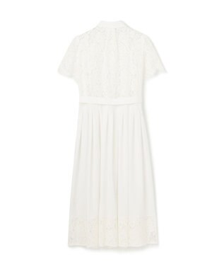 GRACE CONTINENTAL レースコンビタフタワンピース ホワイト