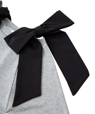 Green Parks ・ｓｗｉｎｇ　ｂｙ　ショルダーリボンリブカットソー Gray Mixture