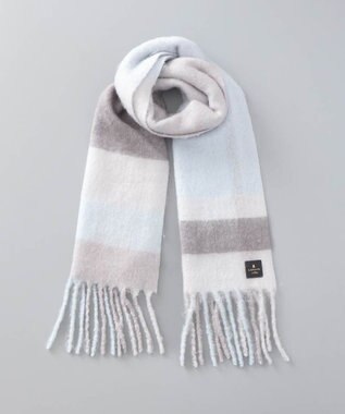 AURORA 【 LANVIN en Bleu （ランバン オン ブルー）】モコモコカラーブロックマフラー(WASH)