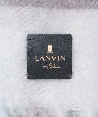 AURORA 【 LANVIN en Bleu （ランバン オン ブルー）】モコモコカラーブロックマフラー(WASH) ペールブルー