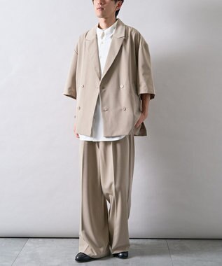 CRAFT STANDARD BOUTIQUE 半袖ダブルテーラードセットアップ