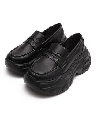 WEGO スニーカーソールローファー ブラック