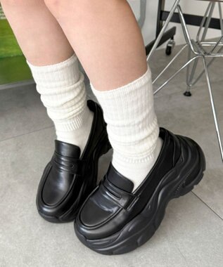 WEGO スニーカーソールローファー ブラック