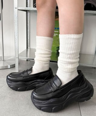 WEGO スニーカーソールローファー ブラック