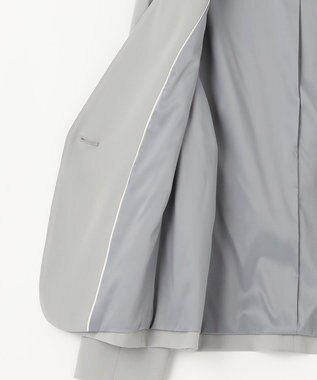 自由区 【XSサイズ～/洗える】ダブルフェイススーティング ノーカラージャケット セージ