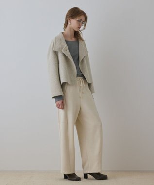 GRACE CONTINENTAL アルパカシャギージャケット ベージュ