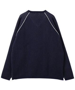 WEGO 【ユニセックス着用ITEM】ゲームロゴメッシュジャガードプルオーバー ネイビー