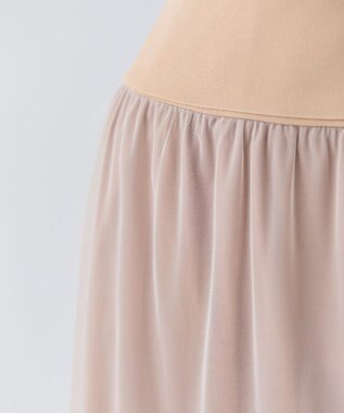 BEIGE， 【洗える】TAMARIX / ストレッチチュールIラインスカート Beige