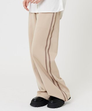 WEGO 【SCHOOL ITEM】スクールライントラックパンツ ベージュ