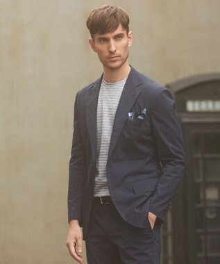 GOTAIRIKU NEW【麻混の清涼感】ノルマンディーリネン ボーダーTシャツ ネイビー系2