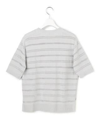 ICB L ルレックスパターン ニットプルオーバー シルバー