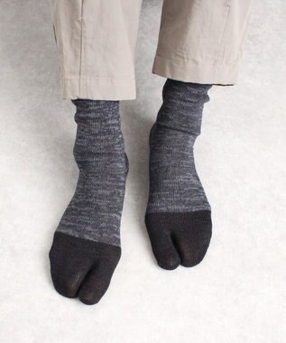 WHITE MAILS 【UNISEX】PAPER COLOR BLOCK 足袋ソックス チャコールグレー