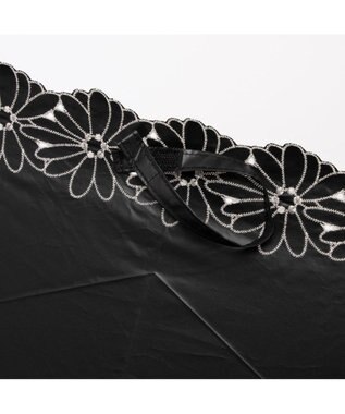 UNBILLION UV カット率99％以上  カシュネ cachenez / PUフラワーポーラー刺繍3段折りたたみ傘 GY