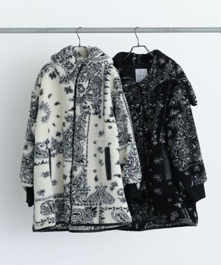 Green Parks ■ＥＳＣＡＲ　ペイズリーボアフードコート Black