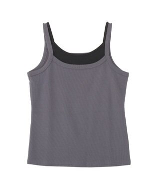 Green Parks 【適ON】レイヤードタンクトップ Charcoal Gray