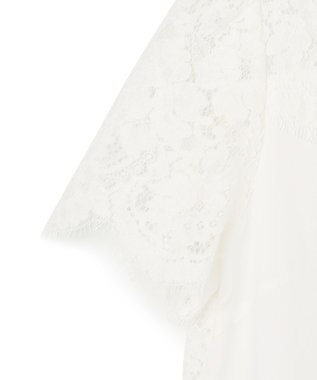 GRACE CONTINENTAL レースコンビタフタワンピース ホワイト