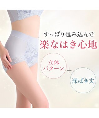 BRADELIS New York 【BRADELIS NewYork peace】　華やかレーシーショーツ24 アッシュブルー