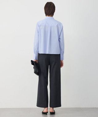 ICB 【先行予約】クリーンブロード ライダース風 クロップドシャツ ブルーストライプ