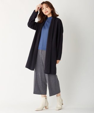 J.PRESS LADIES 【洗える】KNIT BASIC ニット ダルブルー系